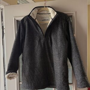 Orvis Men's Charcoal Zip-Up Sweater